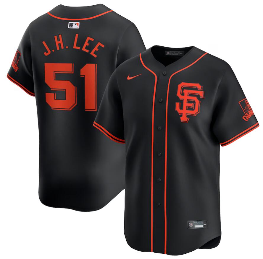 Men San Francisco Giants #51 J.H.Lee black Limited 2024 Nike MLB Jersey->denver broncos->NFL Jersey